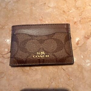 Coach Signature Brown Card Holder